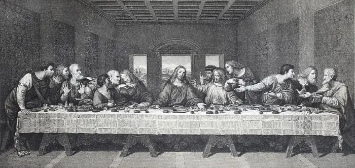 Framed Print : The Last Supper by Leonardo da Vinci from the late 15th century