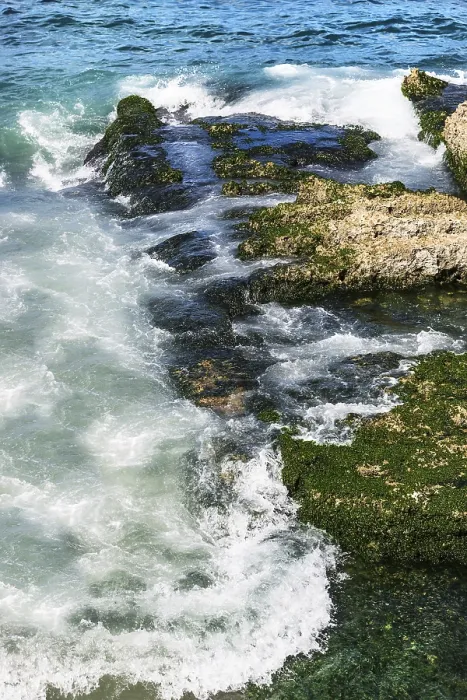 Framed Print : Surf on the coral reefs in the sunny day