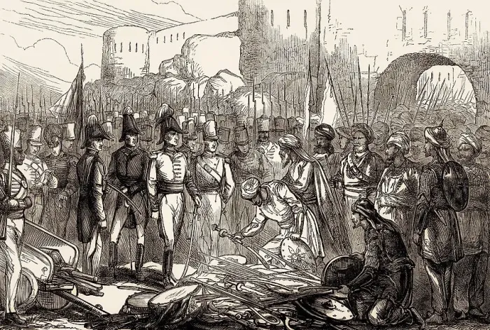 Framed Print : Surrender of Asirgarh Fort, Third Anglo-Maratha War Framed Print : Surrender of Asirgarh Fort, Third Anglo-Maratha War