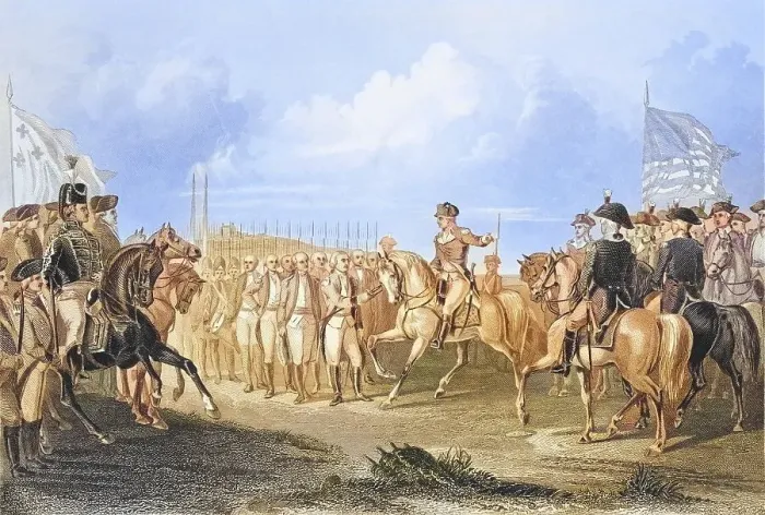 Framed Print : Surrender of Lord Cornwallis in York Town Framed Print : Surrender of Lord Cornwallis in York Town