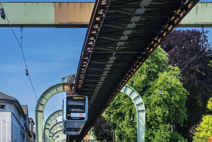 Framed Print : A suspension railway near the Vohwinkel terminus Framed Print : A suspension railway near the Vohwinkel terminus