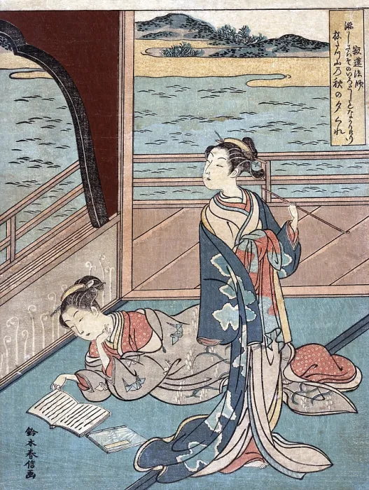 Framed Print : Suzuki Harunobu (鈴木 春信4)