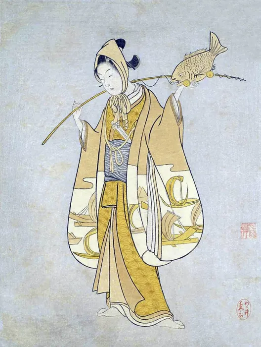Framed Print : Suzuki Harunobu (鈴木 春信4) Framed Print : Suzuki Harunobu (鈴木 春信4)