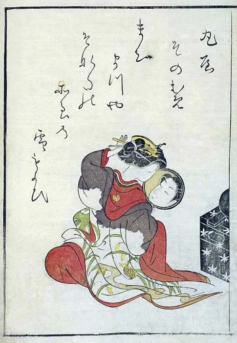 Framed Print : Suzuki Harunobu (鈴木 春信4)