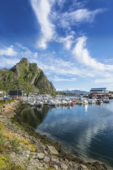 Framed Print : Svolvaer harbor, Austvagoy island
