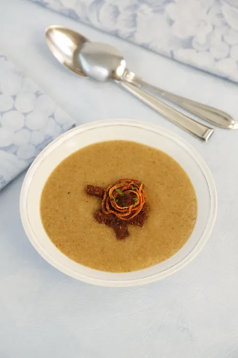 Framed Print : Swabian cuisine, roasted semolina soup Framed Print : Swabian cuisine, roasted semolina soup