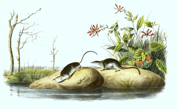 Framed Print : Swamp shrew, Sorex bendirii, also known as Pacific water shrew