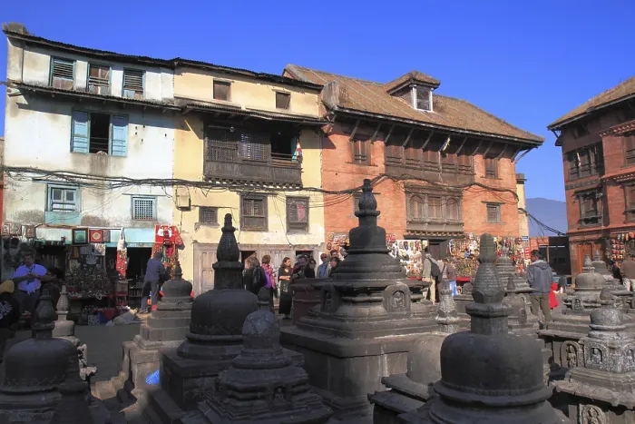 Framed Print : Swayambhunath is an ancient religious complex atop a hill in the Kathmandu Valley