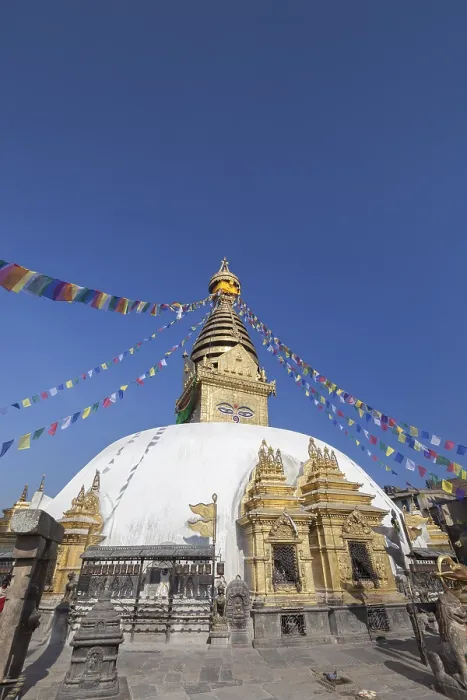 Framed Print : Swayambhunath temple, stupa, Kathmandu, Nepal