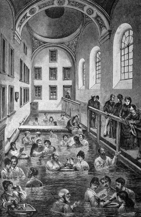 Framed Print : Swimming pool of the new public bath in Leuk
