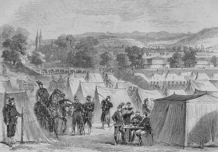 Framed Print : Swiss camp on Bruderholz hill near Basel