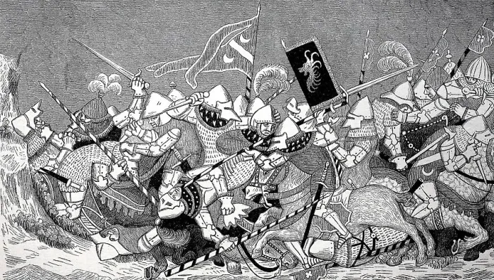 Framed Print : Swiss Habsburg Wars, Battle of Sempach