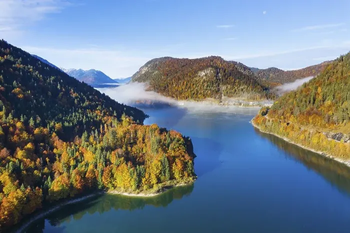 Framed Print : Sylvenstein lake, Sylvenstein reservoir