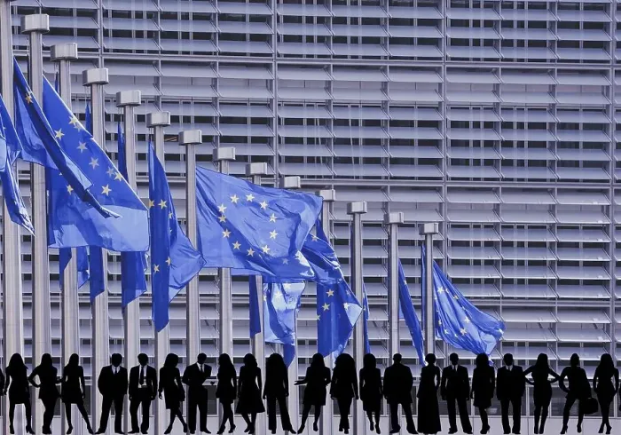 Framed Print : Symbolic image, EU, European Parliament Framed Print : Symbolic image, EU, European Parliament
