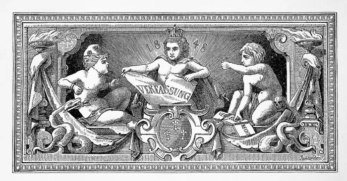 Framed Print : Symbolic image for the revolution of 1848