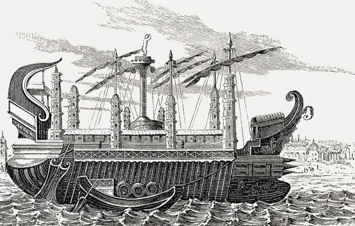 Framed Print : Syracusia or Syracuse, an ancient Greek ship of Hiero II Framed Print : Syracusia or Syracuse, an ancient Greek ship of Hiero II