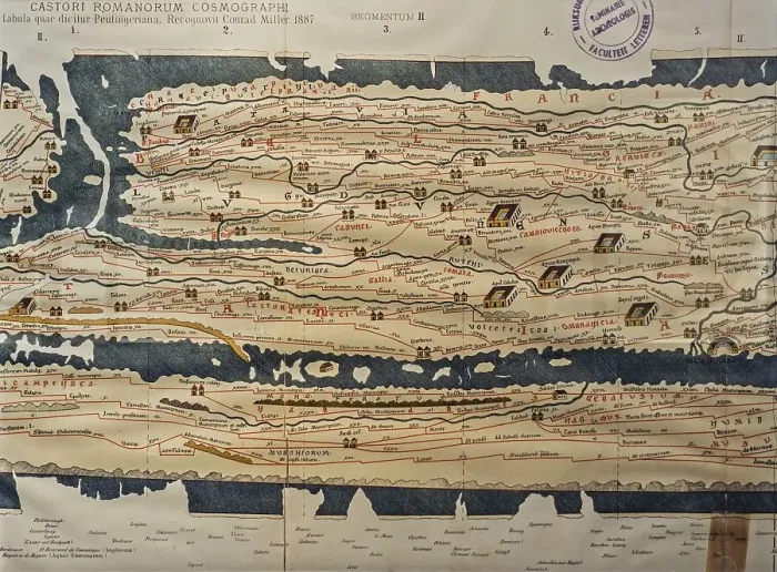 Framed Print : Tabula Peutingeriana, Peutinger Map