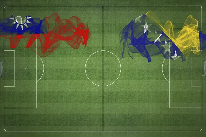 Framed Print : Taiwan vs Bosnia and Herzegovina Soccer Match