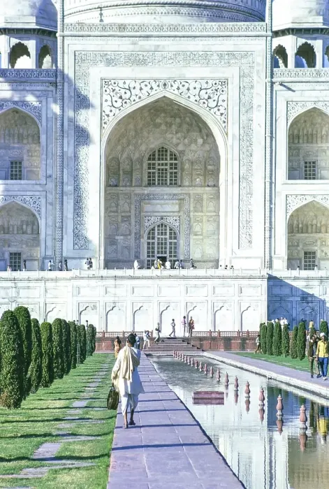 Framed Print : Detail of the Taj Mahal, UNESCO World Heritage Site, Agra, Uttar Pradesh, India, 1974, Asia