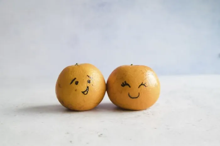 Framed Print : Tangerines with funny faces. Resolution and high quality beautiful photo
