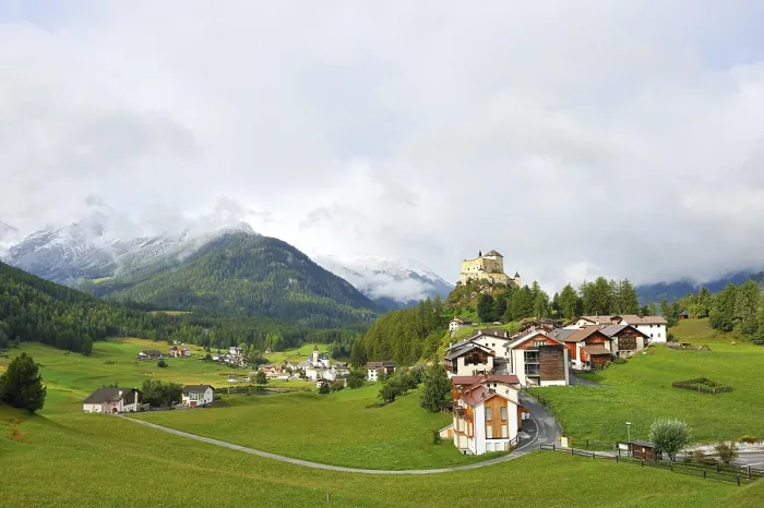 Framed Print : Tarasp Fontana