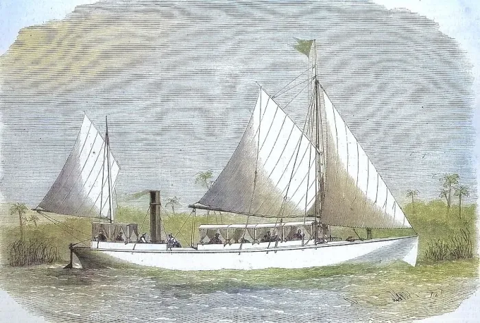 Framed Print : Taugh-a-Ballagh, Expedition Ship to Central Africa