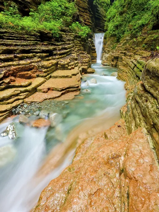 Framed Print : Taugl, Tauglbach with waterfall Framed Print : Taugl, Tauglbach with waterfall