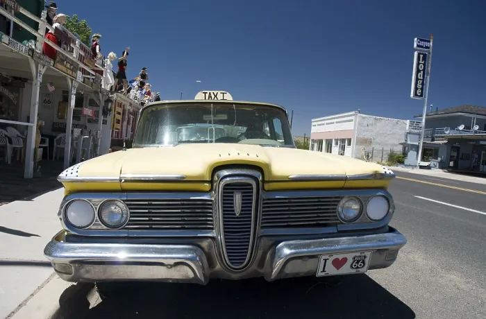 Framed Print : Taxi in Seligman, Route 66, Arizona, USA