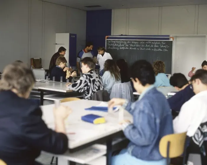 Framed Print : Teaching at a secondary school on 25