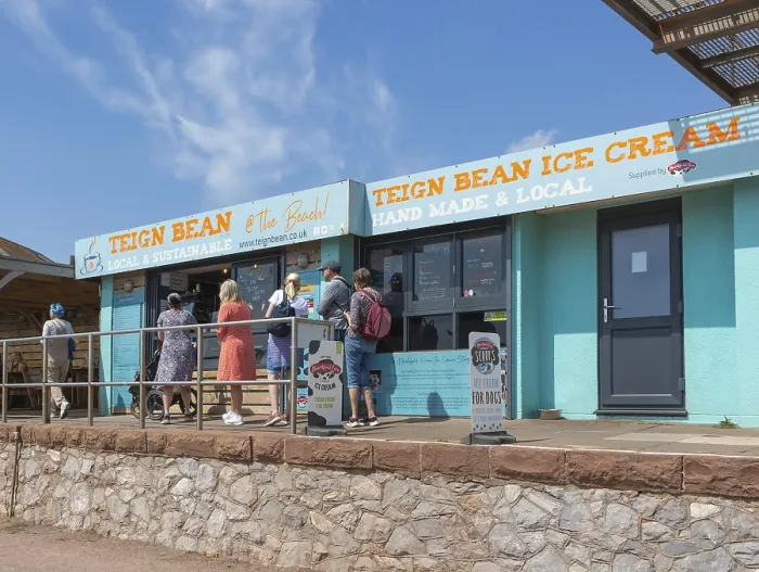 Framed Print : Teign Bean cafe ice cream, Eastcliff