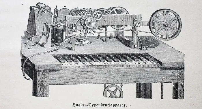 Framed Print : Telegraphy, Hughes type printing apparatus Framed Print : Telegraphy, Hughes type printing apparatus