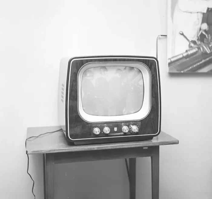 Framed Print : Television in the 1950s. Early television set. May1954. Sweden Framed Print : Television in the 1950s. Early television set. May1954. Sweden