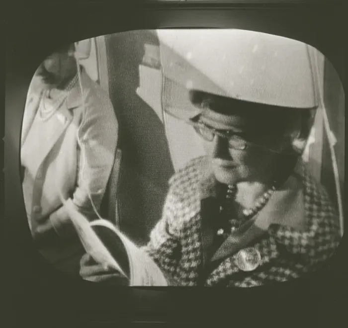 Framed Print : Television in the 1950s. A typical tv screen photographed when a broadcast is Framed Print : Television in the 1950s. A typical tv screen photographed when a broadcast is
