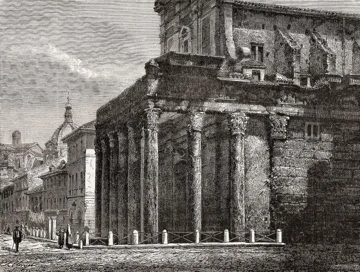 Framed Print : The Temple of Antoninus and Faustina Framed Print : The Temple of Antoninus and Faustina