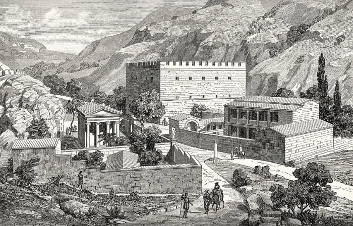 Framed Print : Temple of Aphrodite on the road from Eleusis to Classical Athens Framed Print : Temple of Aphrodite on the road from Eleusis to Classical Athens