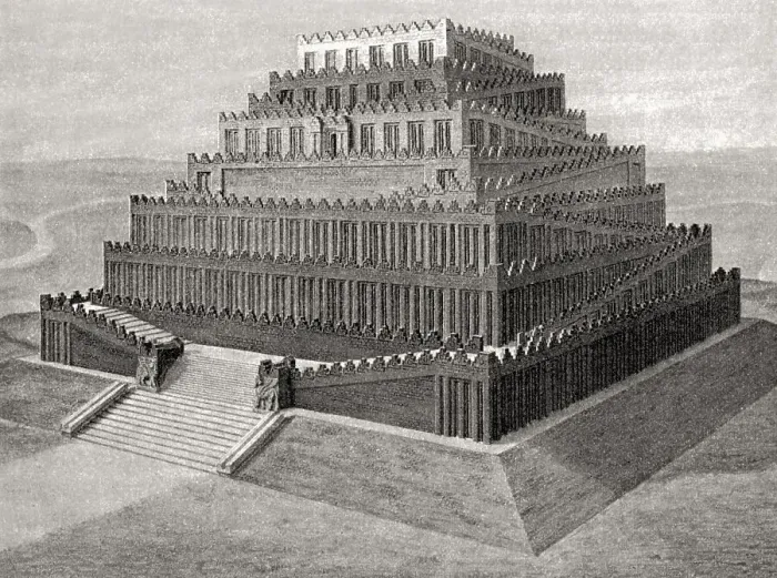 Framed Print : Temple of Babel, ancient Babylon, Mesopotamia Framed Print : Temple of Babel, ancient Babylon, Mesopotamia