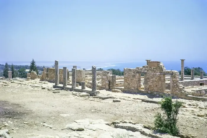 Framed Print : Temple buildings at the sanctuary of Apollo Hylates, 5th century BC, Kourion, Cyprus, Europe 1973, Europe