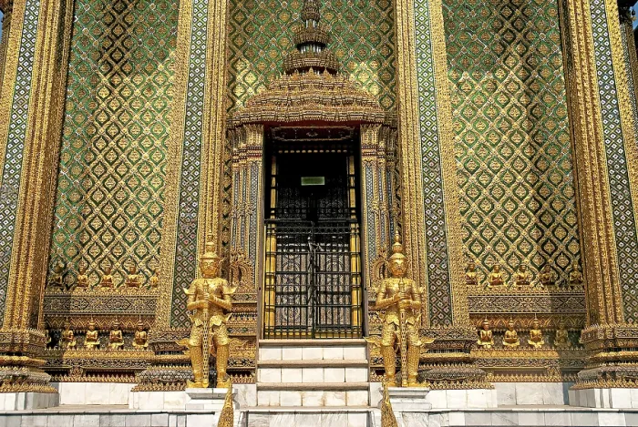 Framed Print : Temple decoration in grand palace of bangkok thailand