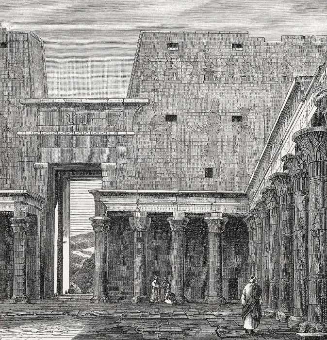 Framed Print : The Temple of Edfu, an Egyptian temple in Edfu Framed Print : The Temple of Edfu, an Egyptian temple in Edfu