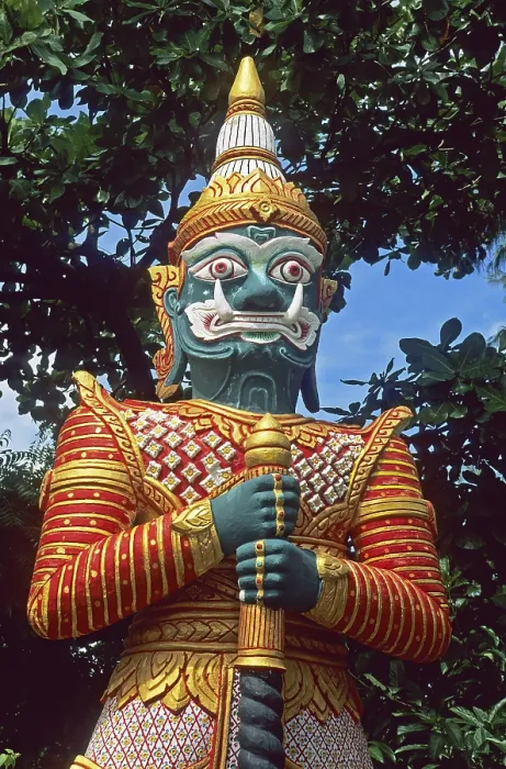 Framed Print : Temple guard statue at the Big Buddha statue on the island of Ko Samui Framed Print : Temple guard statue at the Big Buddha statue on the island of Ko Samui