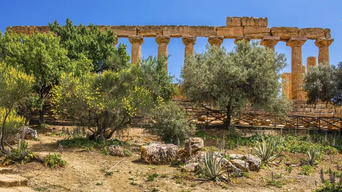 Framed Print : Temple of Juno (or Temple of Hera) as Doric peripteros