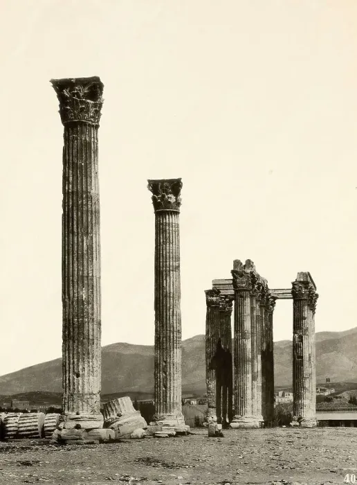 Framed Print : Temple of Jupiter, Athens, c. 1880