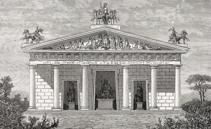 Framed Print : The Temple of Jupiter Optimus Maximus