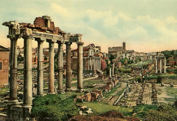 Framed Print : Temple of Saturn, Forum Romanum