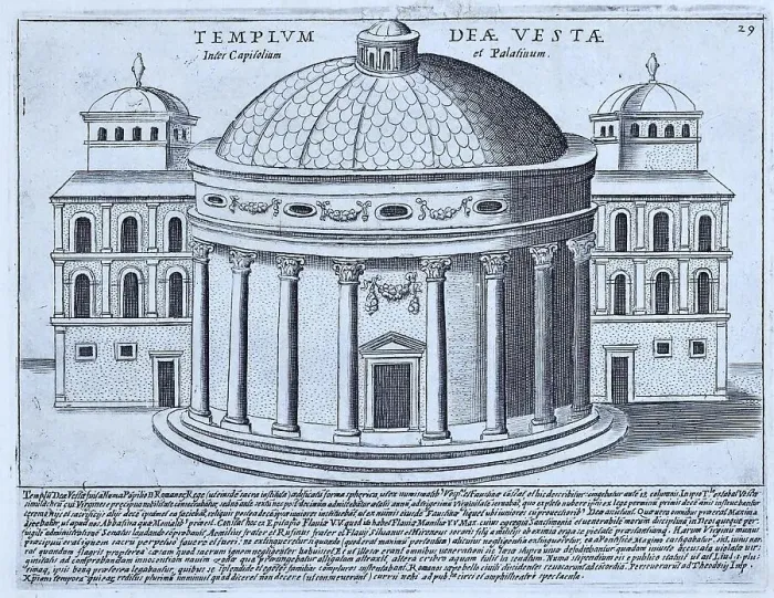 Framed Print : Temple of Vesta between the Capitol and the Palatine