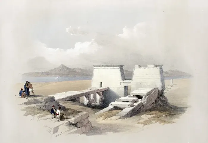 Framed Print : Temple of Wady Saboua, Wadi al-Sabua, Nubia, Egypt, c. 1850, Historical, digitally restored reproduction from a 19th century original, exact date unknown, AI generated, Africa Framed Print : Temple of Wady Saboua, Wadi al-Sabua, Nubia, Egypt, c. 1850, Historical, digitally restored reproduction from a 19th century original, exact date unknown, AI generated, Africa