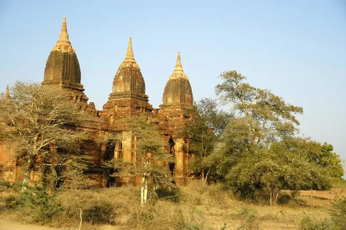 Framed Print : Three temples in a row, Bagan, Burma