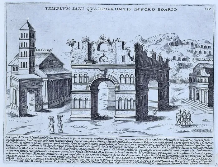 Framed Print : Templum Iani Quadrifronti In Foro Boario