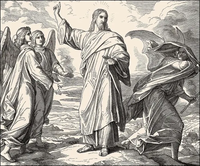 Framed Print : The temptation of Christ, New Testament