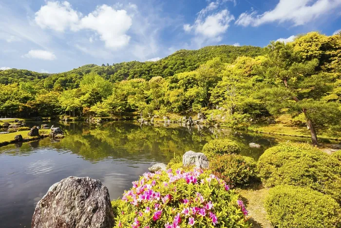 Framed Print : Tenryu-ji garden on a warm spring day in Arashiyama Framed Print : Tenryu-ji garden on a warm spring day in Arashiyama